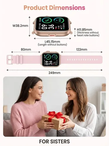 Miniatura 10 de SKG - Reloj inteligente para mujeres y hombres, Android iPhone, con Alexa incorporado y llamada Bluetooth (respuesta/hacer llamada) rastreador