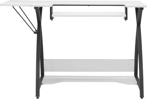 Miniatura 4 de Comet Plus - Mesa de costura y pasatiempos con estante lateral e inferior, también se puede utilizar como escritorio de computadora