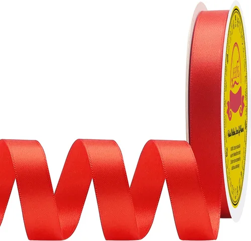Miniatura 178 de Cinta de satén blanca antigua de doble cara de 1-1/2 pulgadas x 50 yardas, cinta de poliéster para envolver regalos, día de San Valentín, bodas