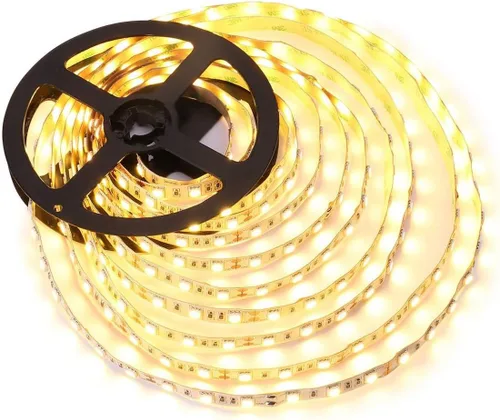 Miniatura 10 de Tira de luces LED impermeable verde, 16 pies/5 m SMD5050 300 LEDs DC12V cinta LED flexible y cortable (sin adaptador/enchufe de 12V)