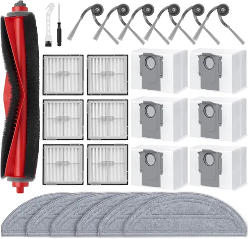 Miniatura 13 de Q7 M5 plus Accesorios de piezas de repuesto para Roborock Q7 M5+, kit de aspiradora robot serie Q7 L5+, 2 cepillos principales, 6 filtros Hepa, 6