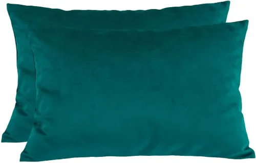 Miniatura 54 de TangDepot - Funda de almohada lisa de terciopelo, funda de cojín supersuave de lujo, muchas opciones de colores y tamaños