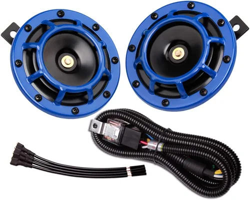 Miniatura 32 de FARBIN Bocina de coche impermeable tono súper fuerte 12V tono alto/tono bajo kit de bocinas gemelas de metal con rejilla protectora