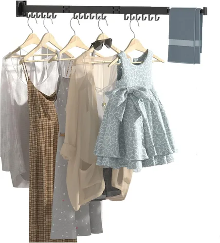 BESTHLS Estante de secado de ropa portátil montado en la pared con ahorro de espacio, diseño universal para balcón, vestíbulo, dormitorio, cocina,