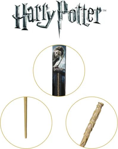 Miniatura 5 de The Noble Collection - Varita de Hermione Granger en una caja estándar con ventana - Varita del mundo mágico de 15 pulgadas (15.0 in) - Varitas