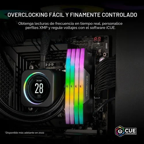 Miniatura 5 de CORSAIR Vengeance RGB DDR5 RAM 32 GB (2 x 16 GB) Hasta 6000 MHz CL36-44-44-96 1.35V Intel XMP 3.0 Memoria de computadora - Negro (CMH32GX5M2E6000C36)