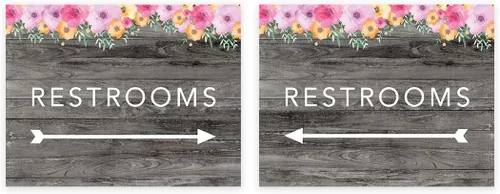 Miniatura 34 de Andaz Press Letreros de fiesta de boda, flores florales rosas de madera gris rústica, 8.5 x 11 pulgadas, resalta tu versículo bíblico favorito