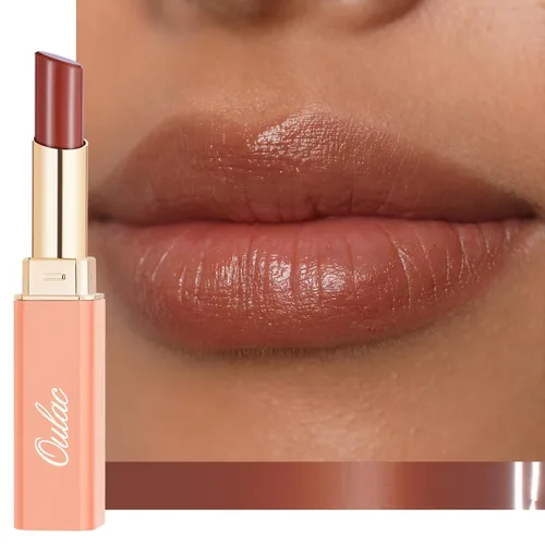 Miniatura 39 de Oulac Lápiz Labial Rosa Hidratante con Brillo - Lápiz Labial Hidratante Bálsamo Labial Tintado Brillante, Acabado Brillante Transparente Jugoso