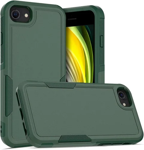 Miniatura 30 de Funda WOGROO para iPhone 8 Plus, iPhone 7 Plus de 5.5 pulgadas, funda protectora para teléfono a prueba de golpes, fuerte y duradera, color negro