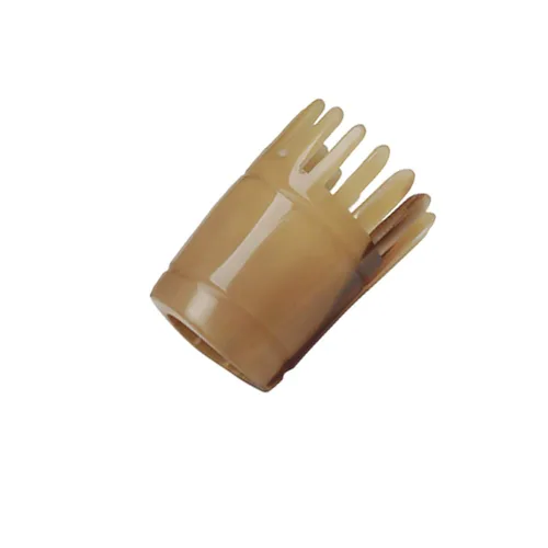 ARTIBETTER Natural Ox - Peine de pelo de cuerno de buey para masaje, peine de limpieza del cuero cabelludo, masajeador de cabeza (mango corto)