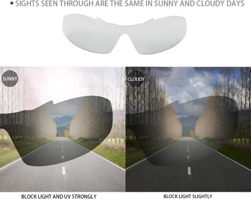 Miniatura 3 de MEETLOCKS Gafas de sol deportivas resistentes a los arañazos con marco TR90 elástico