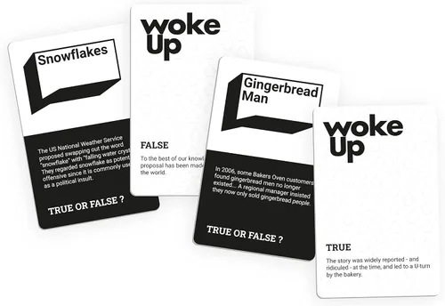 Miniatura 2 de Bubblegum Stuff Woke Up - The Woke AF Trivia Game - Divertido juego de apilamiento de cartas verdaderas o falsas - Juegos de cartas para adultos