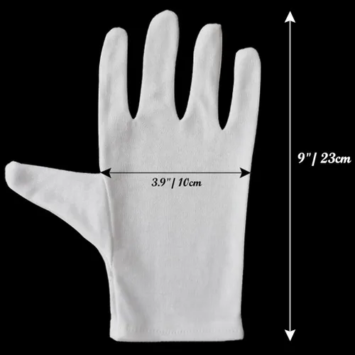 Miniatura 7 de Alyan & Jammsy Guantes blancos 100% algodón para manos secas, mujeres y hombres, guantes de dormir, guantes hidratantes durante la noche