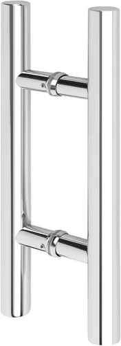 Alise Manija de puerta de ducha, manija de puerta corrediza de vidrio de 16 pulgadas, manija trasera a trasera, compatible con vidrio de 1/8 a 3/5