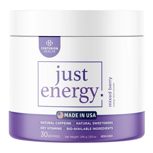Miniatura 9 de Just Energy Drink Powder - Mezcla refrescante de bebida energética Fruit Punch con 21 ingredientes que aumentan la energía, incluye vitaminas B