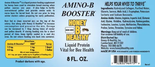 Miniatura 3 de Amino-B Booster 8 oz. Botella, proteína líquida vital para la salud de las abejas