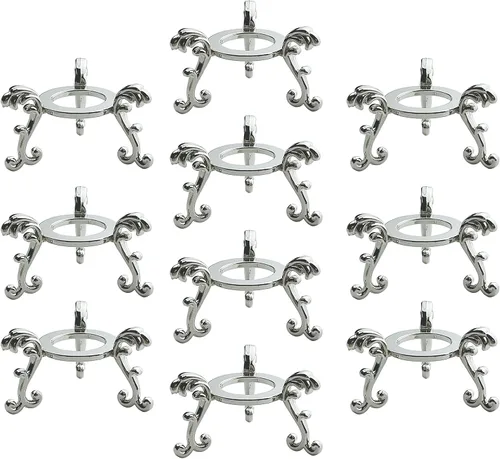 Miniatura 6 de 9 piezas soporte para bola de cristal para exhibición de cristal de vidrio y rocas naturales, soporte de exhibición esférico, para esfera o piedra
