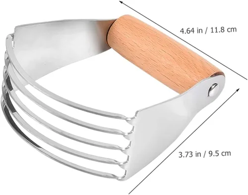 Miniatura 8 de Cortador de masa de acero inoxidable, licuadora de pastelería, herramienta de horneado manual para masa y mantequilla fría, utensilio de cocina