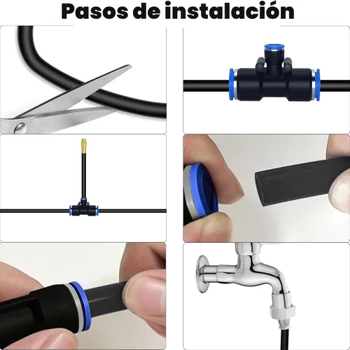 Miniatura 7 de Sistema de riego por goteo de 49.21 pies, kit de riego por goteo flexible de 360°, sistema de riego automático para jardín, sistema de nebulización