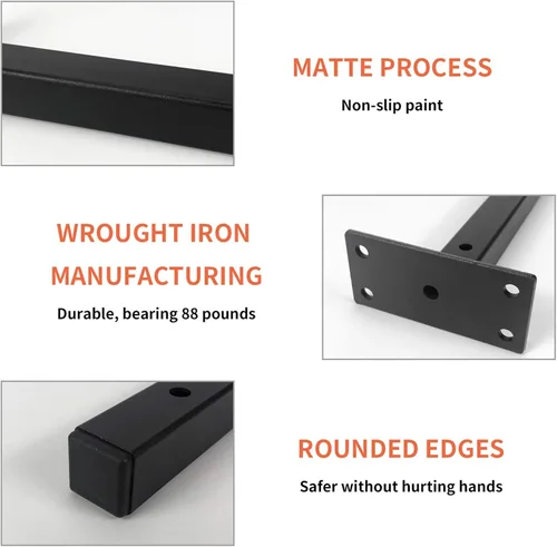 Miniatura 3 de Soportes de estante de 6 pulgadas, soportes flotantes de alta resistencia para estantes de metal para montaje en pared, soportes industriales