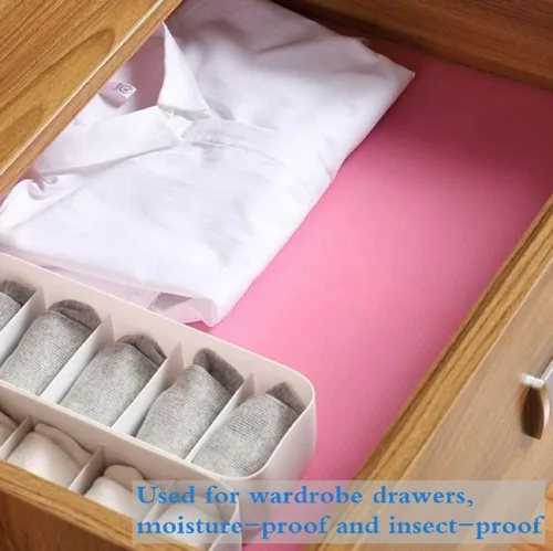 Miniatura 2 de Revestimiento para estantes, revestimientos de cajones para cocina, no adhesivo, resistente al agua, agarre fuerte, fácil de limpiar y recortar