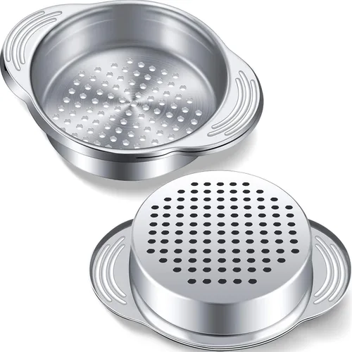 Miniatura 9 de Patelai Colador de latas de atún de acero inoxidable, tamiz de alimentos, tapa de prensa de metal, colador de enlatado, filtro de atún para frijoles