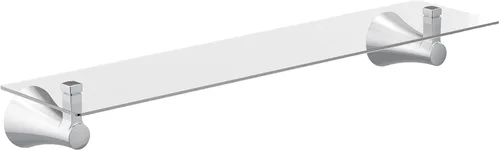 Miniatura 6 de Moen YB0390NL Flara Collection - Estantería de cristal para tocador de baño, 21 pulgadas de ancho, níquel pulido