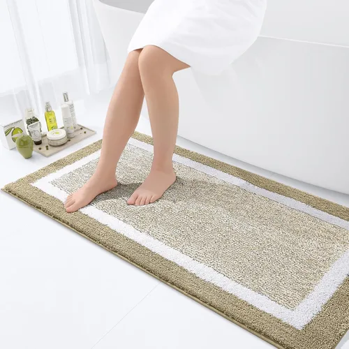 Miniatura 54 de OLANLY Alfombras de baño 24x16, tapete de baño de microfibra extra suave y absorbente, antideslizante, lavable a máquina, alfombra de baño esponjosa
