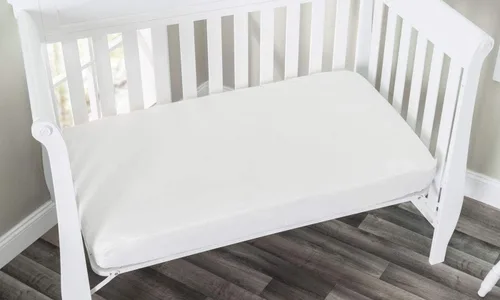 Miniatura 4 de Sábana bajera ajustable 100% algodón de punto jersey, para colchones estándar de cuna y niños pequeños, color azul claro, suave y transpirable