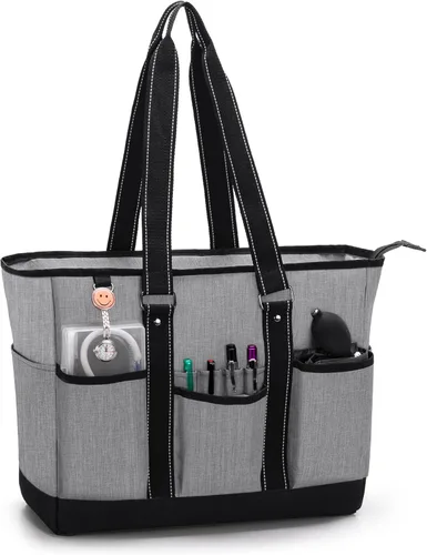 Miniatura 8 de Damero Bolsas de mano para enfermera, bolsa de enfermera con funda acolchada para laptop y múltiples bolsillos para el trabajo, cuidado de la salud