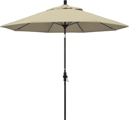 Miniatura 27 de California Umbrella GSCUF908117-5461 - Sombrilla redonda de 9 pies con poste de aluminio y varillas de fibra de vidrio para patio, 9 pies