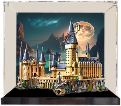Vitrina acrílica para Lego Harry Potter Hogwarts Castle 71043, escaparate, protege y decora modelo con almacenamiento a prueba de polvo (fondo C)