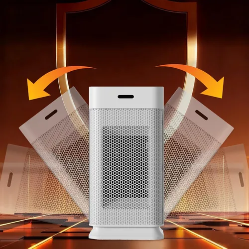 Miniatura 4 de Calentador de espacio para interiores, calentador portátil de eficiencia energética con termostato ajustable, tecnología de cerámica de Blanco