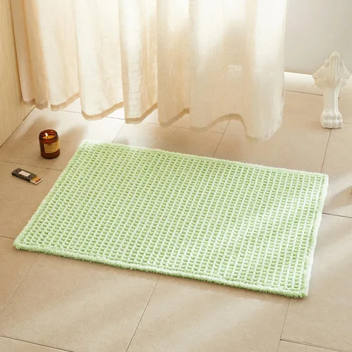 Miniatura 36 de TYUU Tapete de baño estilo gofre, tapete de baño bohemio, antideslizante, lavable, súper absorbente, de secado rápido, bonito tapete de baño