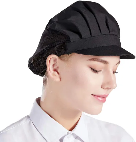 Miniatura 5 de Nanxson 3 piezas de sombrero de chef de cocina, gorra de chef de cocina, redes para el cabello CF9033