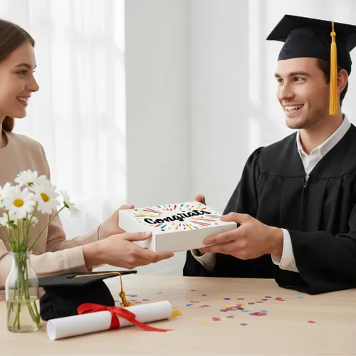 Miniatura 6 de Paquete de 4 cestas de regalo de felicitaciones para niños, hombres, mujeres, amigos de graduación Sin frutos secos, Kosher