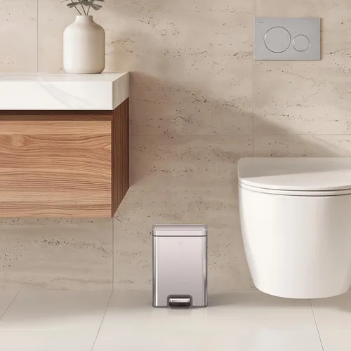 Miniatura 4 de EKO Madison - Cubo de basura de acero inoxidable cepillado de 1.6 galones o 6 litros, cubo de basura o cubo de reciclaje, forro interior extraíble