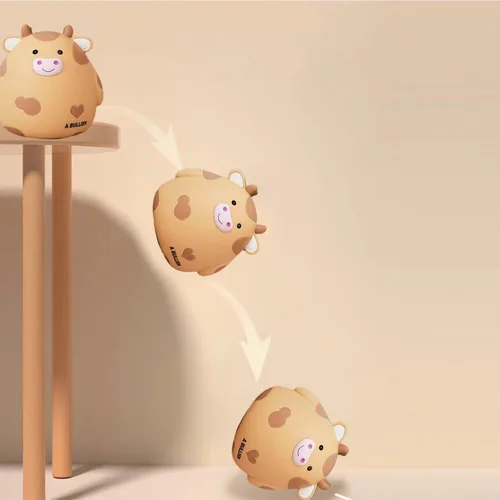 Miniatura 3 de Alcancía de vaca, alcancía de monedas, lindo animal de gran capacidad con apertura, banco de monedas de plástico para cumpleaños para niños y niñas