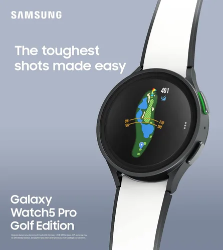 Miniatura 11 de SAMSUNG Galaxy Watch 5 Pro Golf Edition, reloj inteligente Bluetooth de 1.772in con rastreador de cuerpo, salud, fitness y sueño, batería mejorada