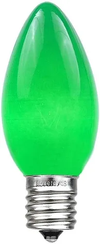 Miniatura 7 de Novelty Lights Paquete de 25 bombillas de repuesto de cerámica C9 para exteriores, azul, base intermedia E17/C9, 7 W