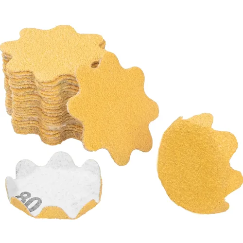 Miniatura 14 de Keystone Flex Edge Gold - Discos de lijado de gancho y bucle de 1 pulgada, papel de arena ondulado para lijadoras de cuencos y accesorios de lijado