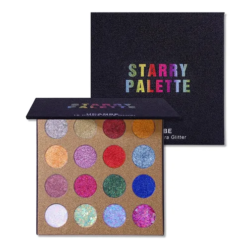Miniatura 8 de UCANBE Pro Paleta de Sombra de Ojos con Purpurina - Paleta Profesional de 16 Colores - Polvo de Sombra de Ojos con Purpurina Prensada Gruesa y Fina