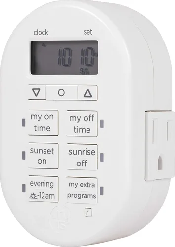 Miniatura 2 de myTouchSmart Simple Set Temporizador digital de 7 días, 2 temporizador de toma de tierra, temporizador de salida interior de salida del sol-puesta