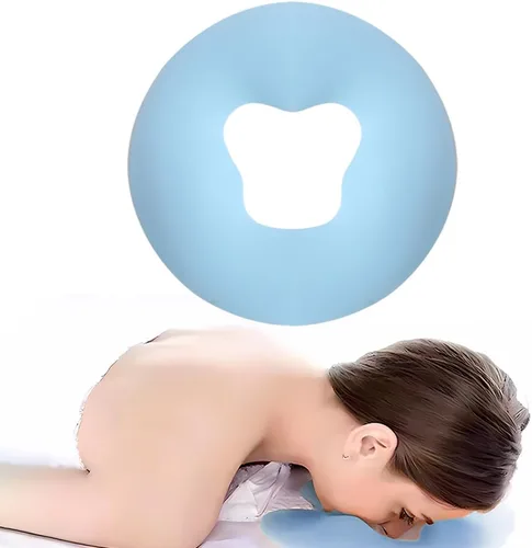 Miniatura 9 de OULIGET Almohada de masaje facial de silicona, SPA Beauty Face Relax Reposacabezas para el cuidado de la piel de salón, soporte de cabeza de viaje