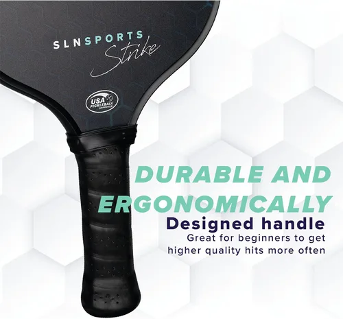 Miniatura 4 de Pickleball Paddles USAPA Approved Carbon Fiber Paddles/Fiberglass Pickleball Rackets Set of 2 Carrying Case, 4 Balls Pickleball Raquets for