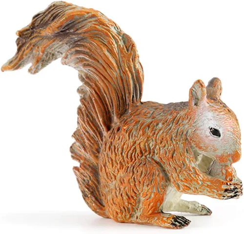 Miniatura 5 de UANDME Figuras de Animales del Bosque, Figuras de Criaturas del Bosque, Adornos en Miniatura para Tartas (Familia de Ciervos, Zorro, Conejo, Ardilla)