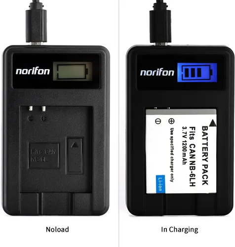 Miniatura 3 de Norifon Cargador USB LCD NB-6L para Canon PowerShot SX530 HS, SX610 HS, SX710 HS, SD1200 es, SD1300 es, S120 IXY 10S IXY 30S Cámara y más