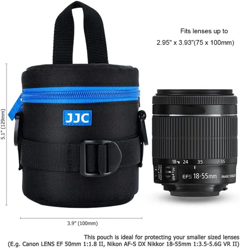 Miniatura 3 de JJC Funda Deluxe para Lentes para Canon EF-S 18-55mm/EF 50mm f1.8/RF-S 18-150mm, Nikon AF-S 18-55mm/AF-P 18-55mm/AF-S 50mm f1.8, Fujifilm XC