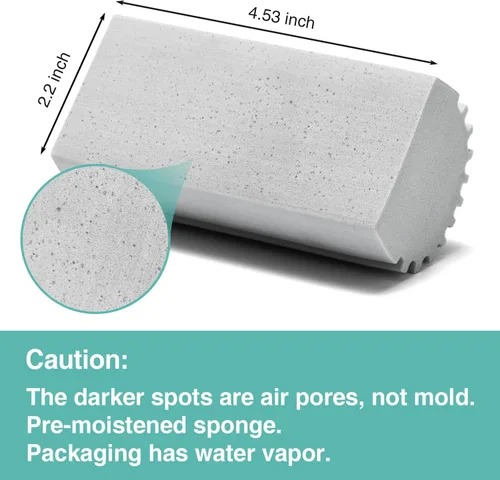 Miniatura 6 de Paquete de 6 esponjas de polvo húmedo, esponja de limpieza de polvo gris, herramienta de esponja de limpieza reutilizable para el hogar