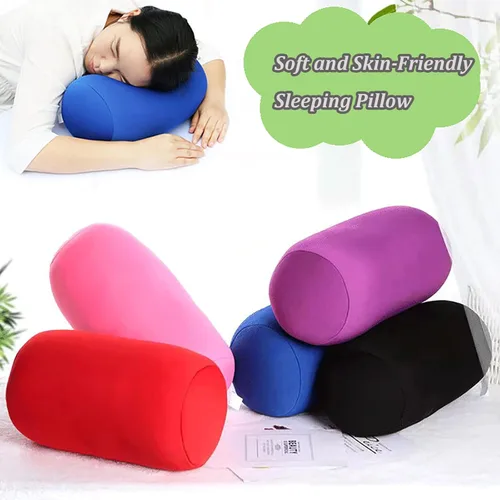Miniatura 2 de Almohada de cuello de microcuentas, almohada de tubo blando para soporte de cuello o espalda, cojín cilíndrico cervical para el hogar, sofá, cama